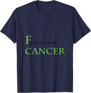 F Cancer: Find a Cure T-Shirt - T-Shirt | Navy