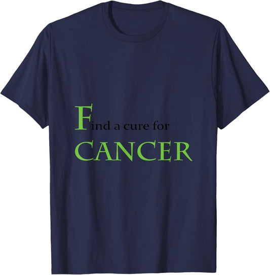 F Cancer: Find a Cure T-Shirt - T-Shirt | Navy