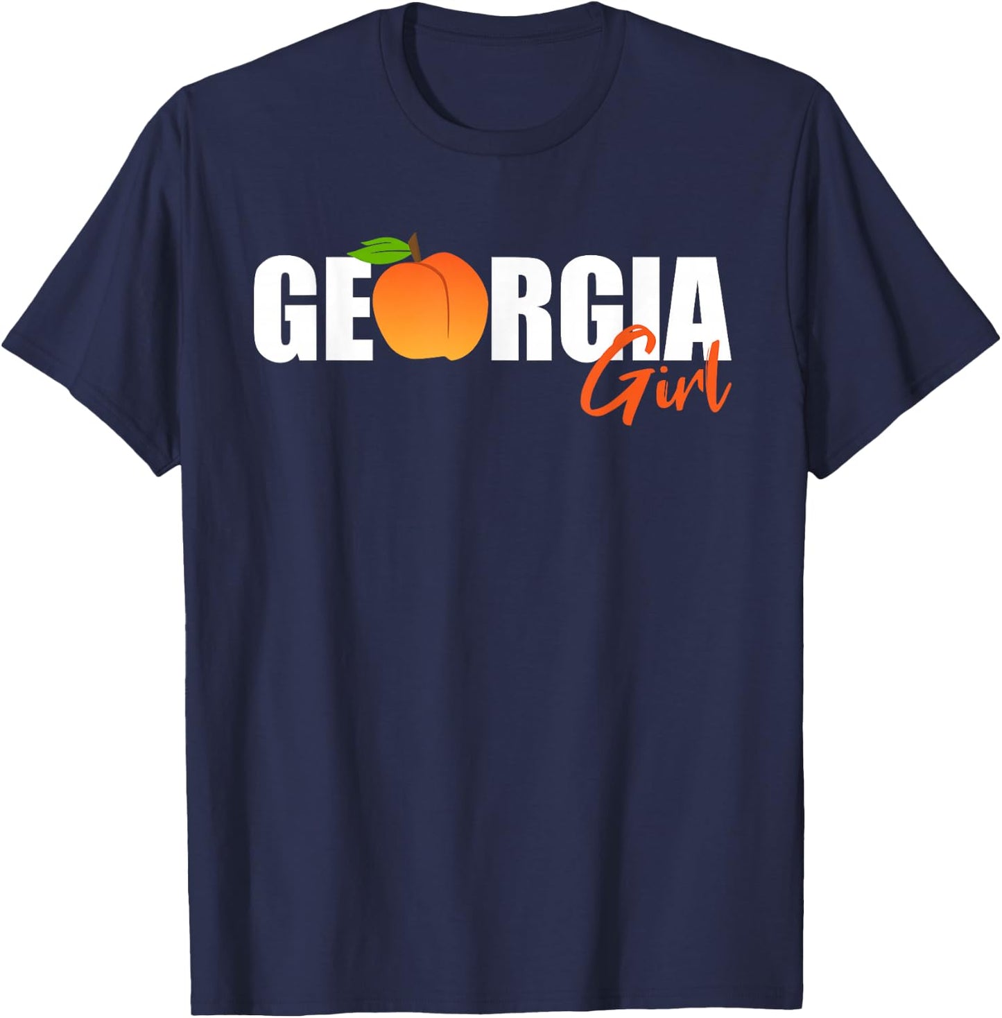 Georgia Girl-Georgia Peach-State Of Georgia T-Shirt - T-Shirt | Navy
