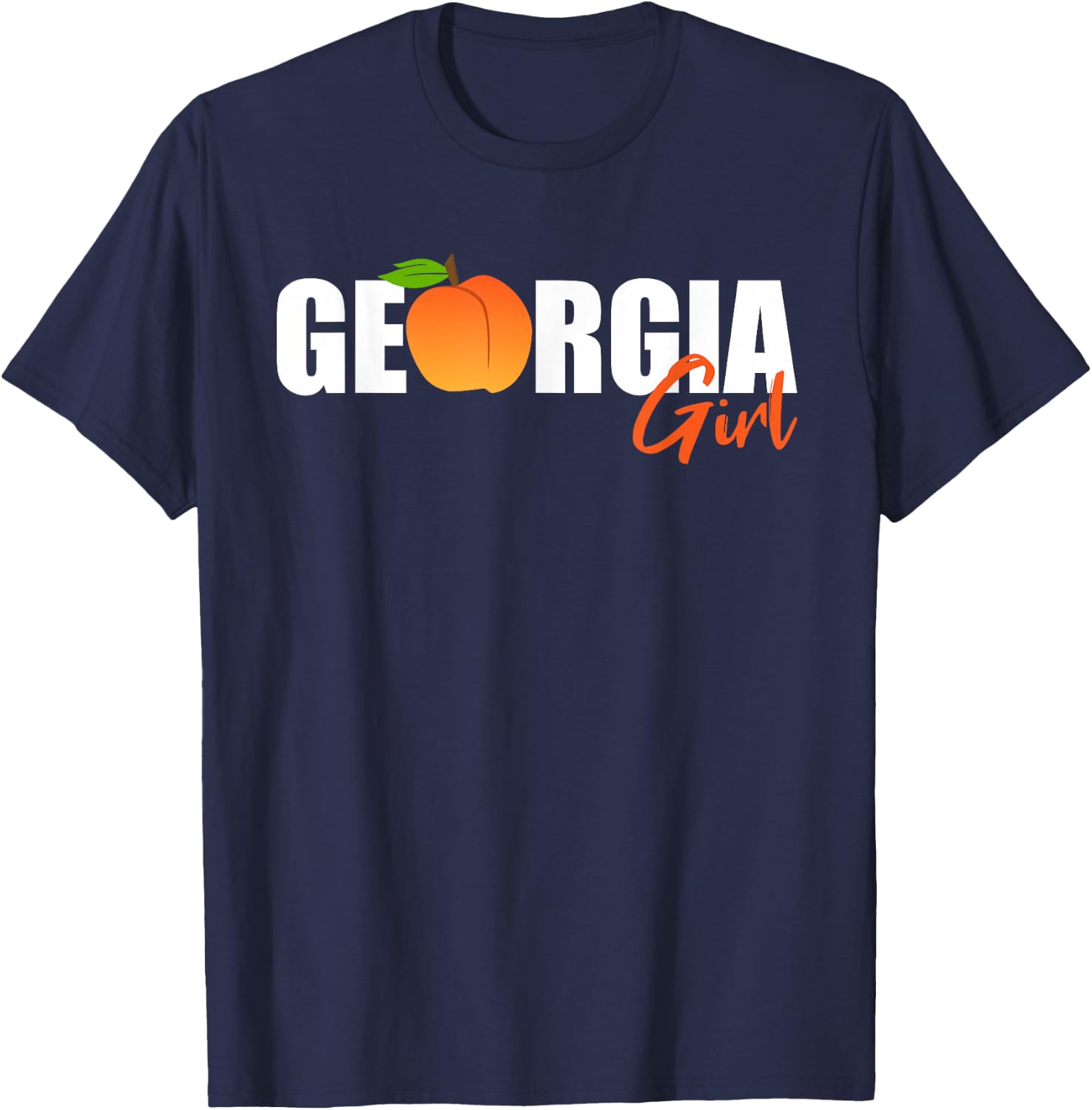 Georgia Girl-Georgia Peach-State Of Georgia T-Shirt - T-Shirt | Navy