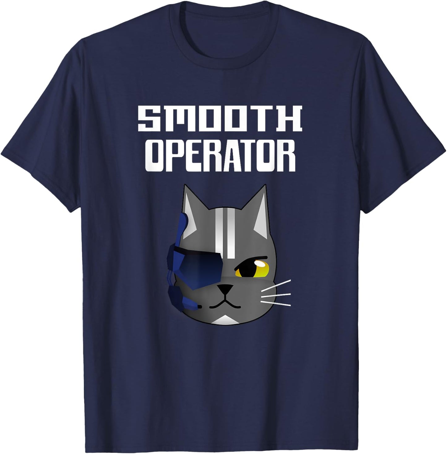 Funny Cat ; Smooth Operator Cat Shirt for Cat Lovers Women Kids T-Shirt - T-Shirt | Navy