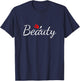 Her Beauty and His Beast Matching Couples T-Shirt - T-Shirt | Navy