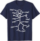 Ow Ow Ow Ow Saying Body Pain Characters Humor Sarcastic T-Shirt - T-Shirt | Navy