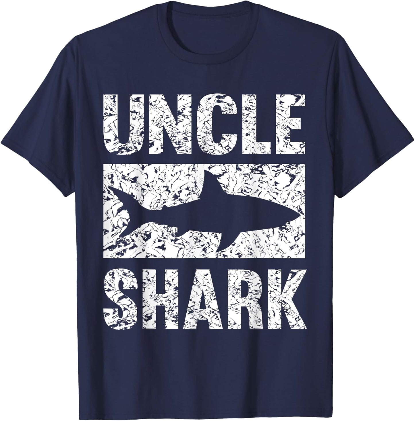 Uncle Shark T Shirt- Birthday Gift Shirt For Shark Lovers T-Shirt - T-Shirt | Navy