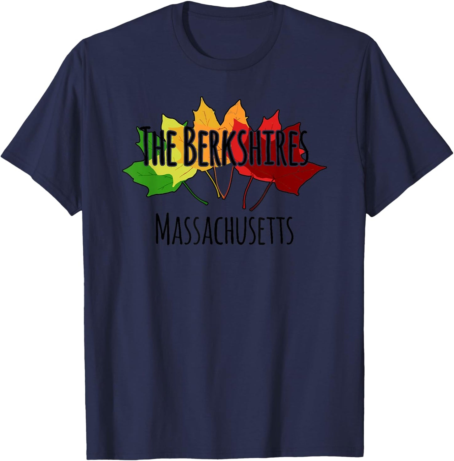 Foliage Watching - The Berkshires, Massachussetts T-Shirt - T-Shirt | Navy