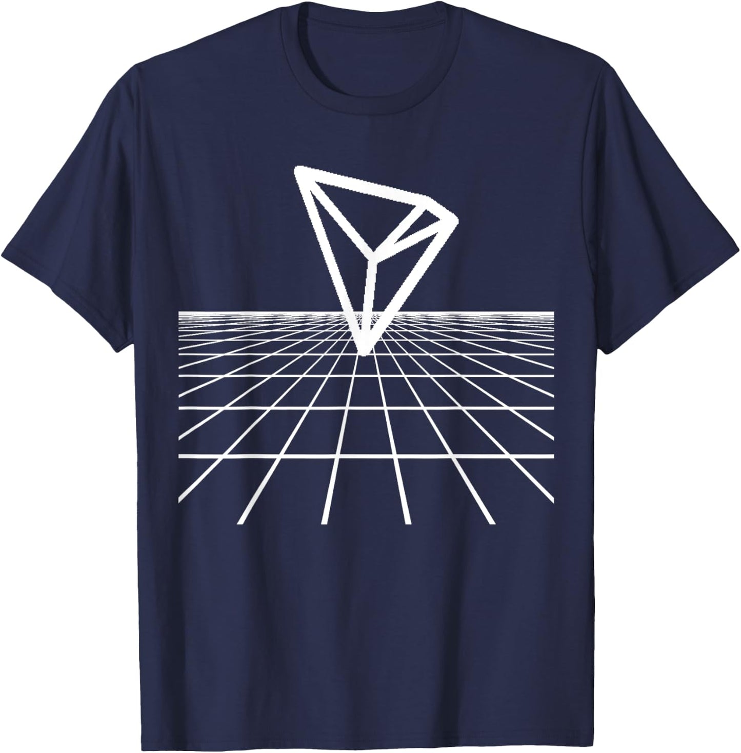Tron Crypto Logo The Grid TRX T-Shirt - T-Shirt | Navy