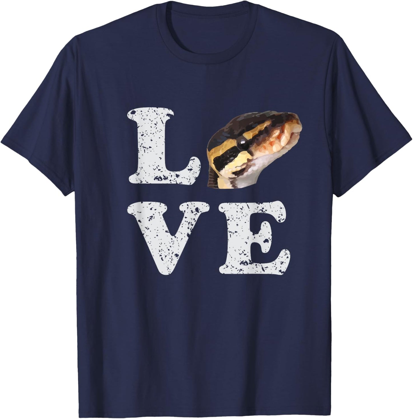 I Love my Ball Python | Pet Snake Lovers Gift T-Shirt - T-Shirt | Navy