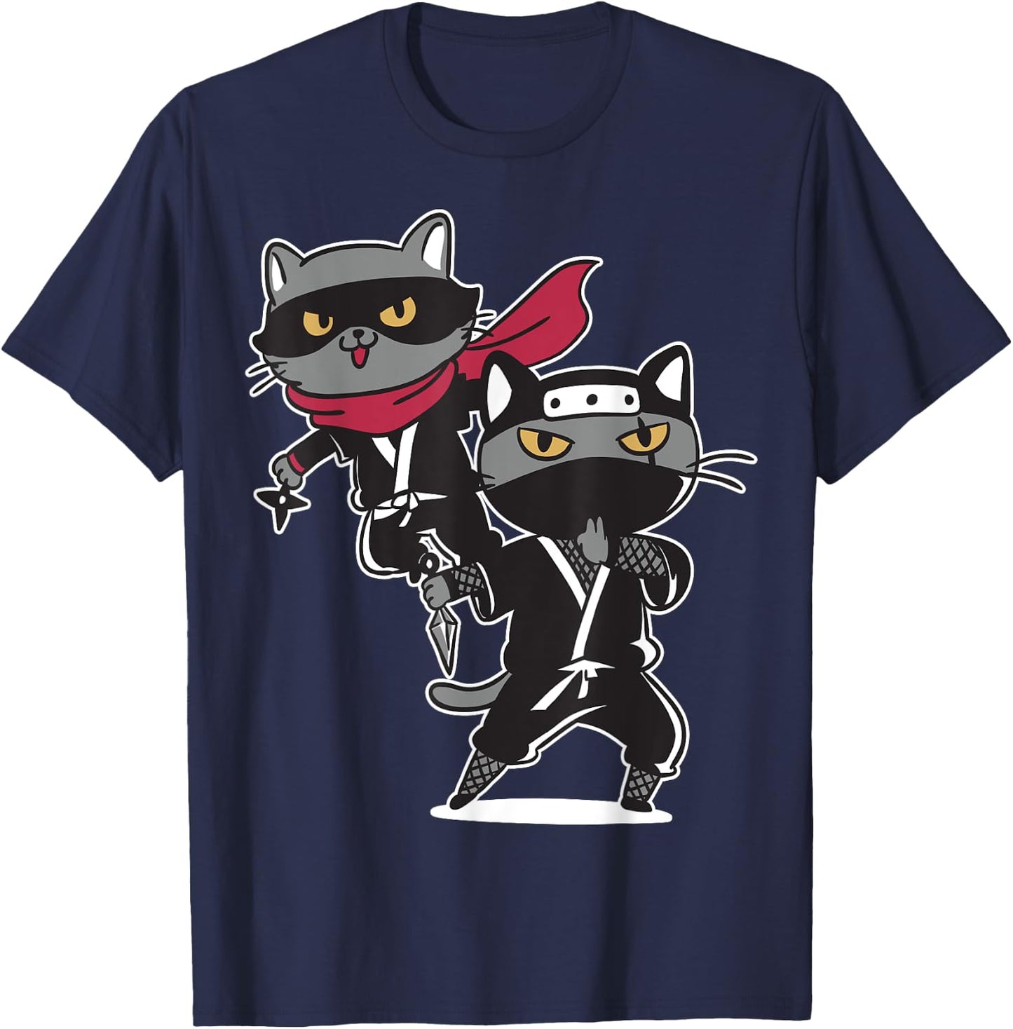 Cat Ninja Shirts for Boys Girls Men Women Kids T-Shirt - T-Shirt | Navy