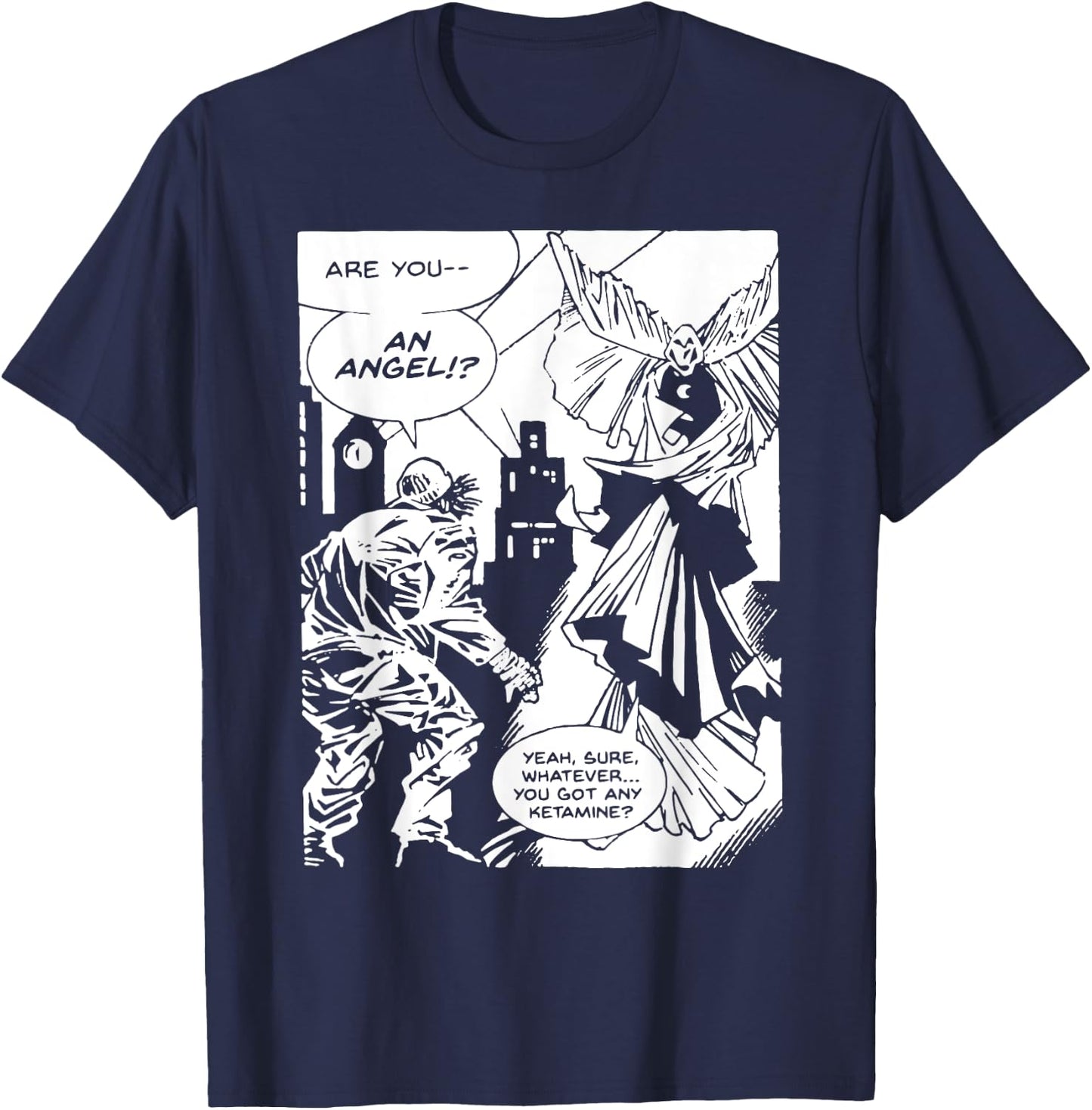 Meme Ketamine Horse Ketamine Angel T-Shirt - T-Shirt | Navy