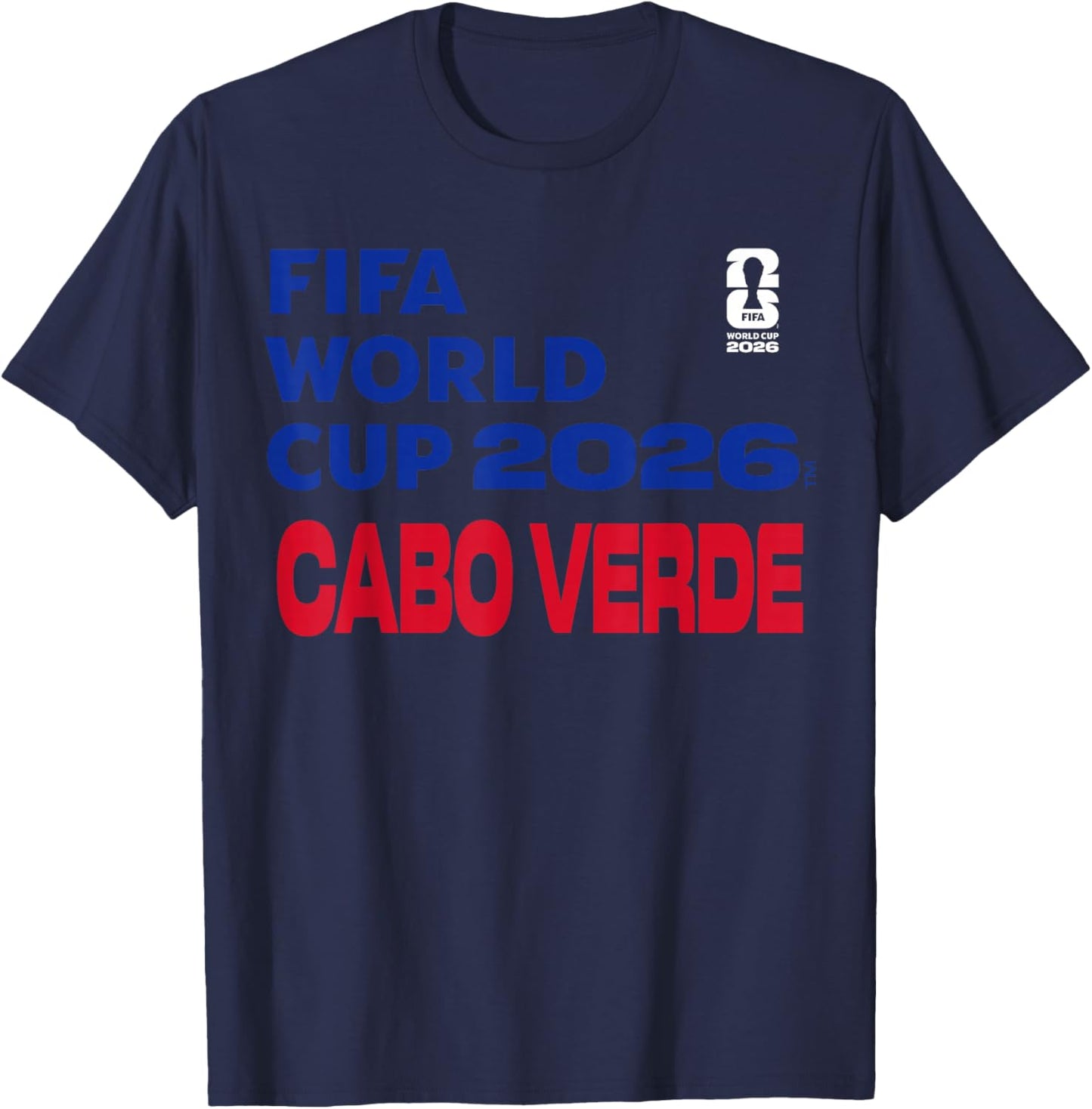 FIFA World CUP26 Cabo Verde Block Letters T-Shirt - T-Shirt | Navy