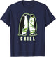 Funny Penguin Marijuana Chill Weed 420 Marijuana Bud Pun T-Shirt - T-Shirt | Navy