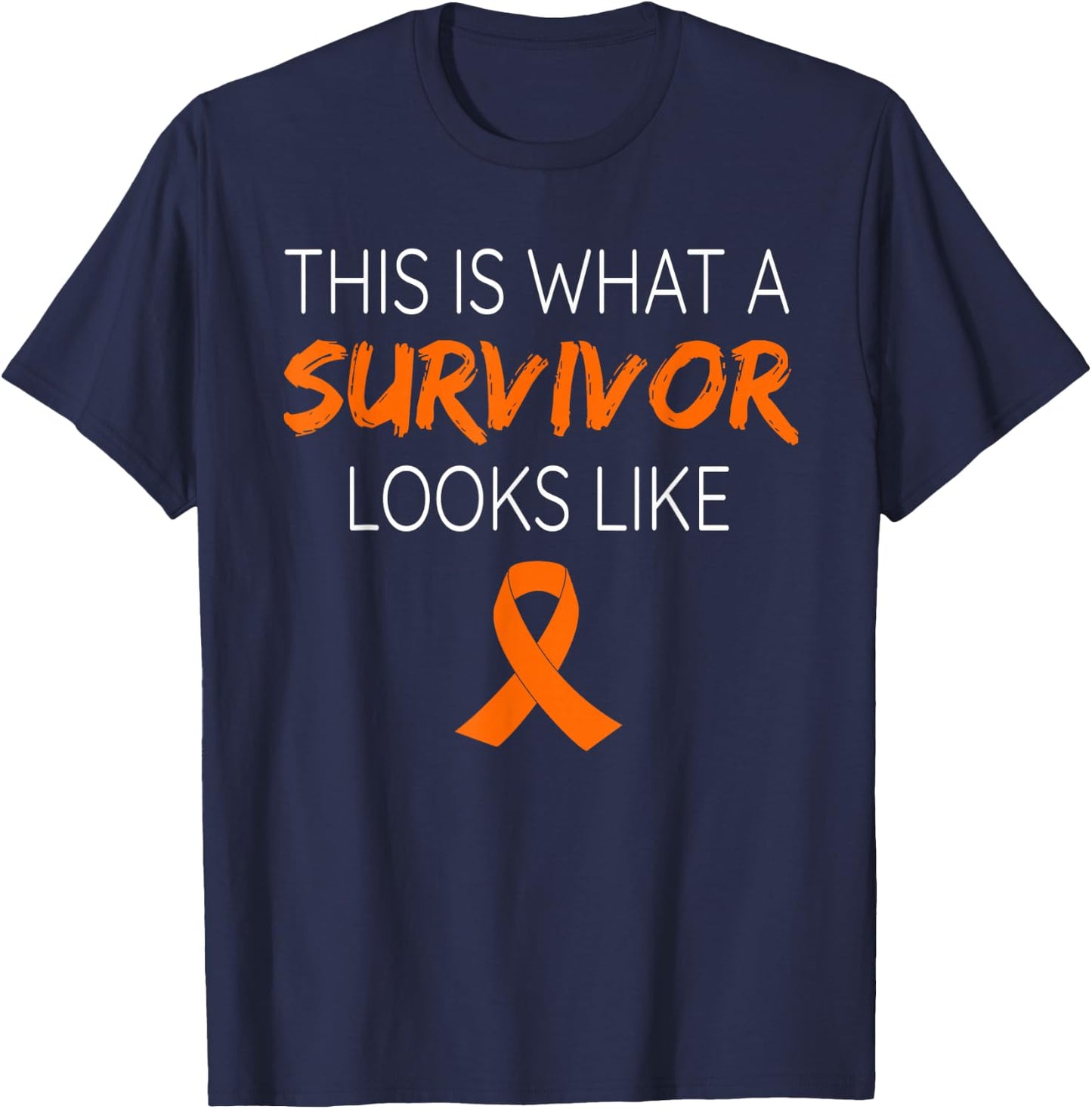 This Is What A Survivor Looks Like Leukemia Awareness T-Shirt - T-Shirt | Navy
