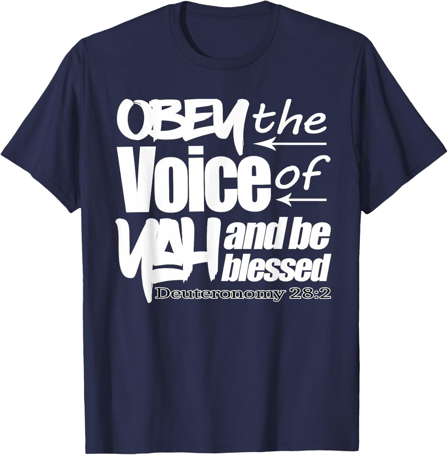 Hebrew Israelite Tribe Judah Torah Deut 28 Obey Yah T-Shirt - T-Shirt | Navy