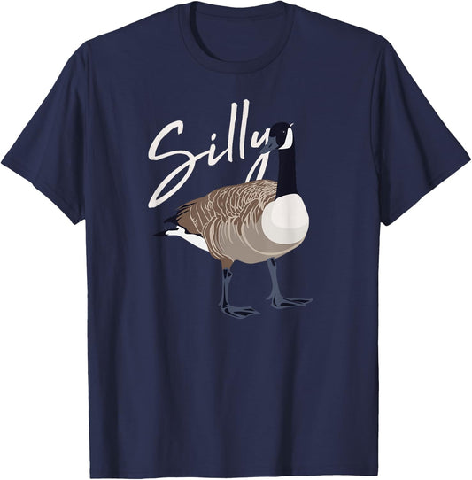Canadian Goose Silly Goose Funny Cute Bird Hunter T-Shirt - T-Shirt | Navy