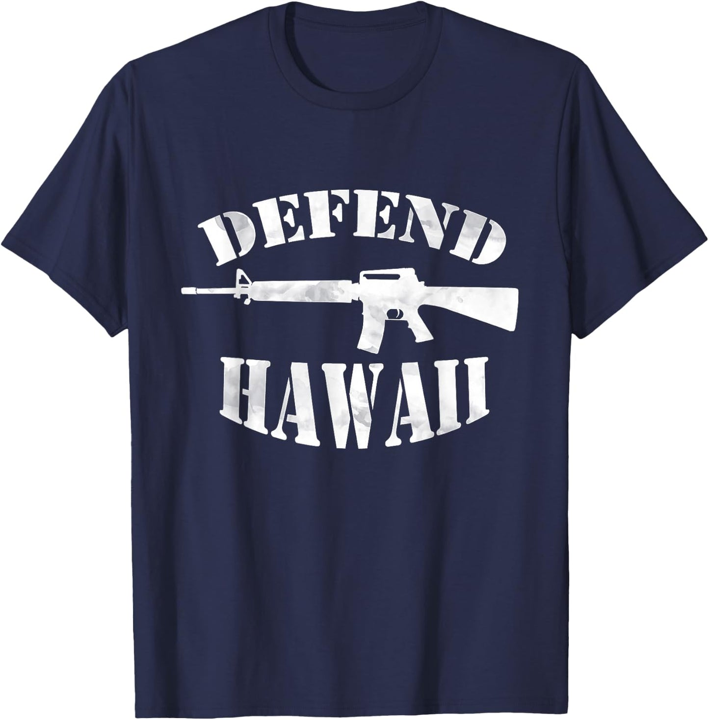Defend Hawaii (light ink) T-Shirt - T-Shirt | Navy