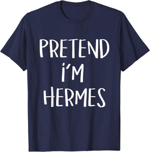 Pretend I'm Hermes Costume Party Funny Greek God Halloween T-Shirt - T-Shirt | Navy