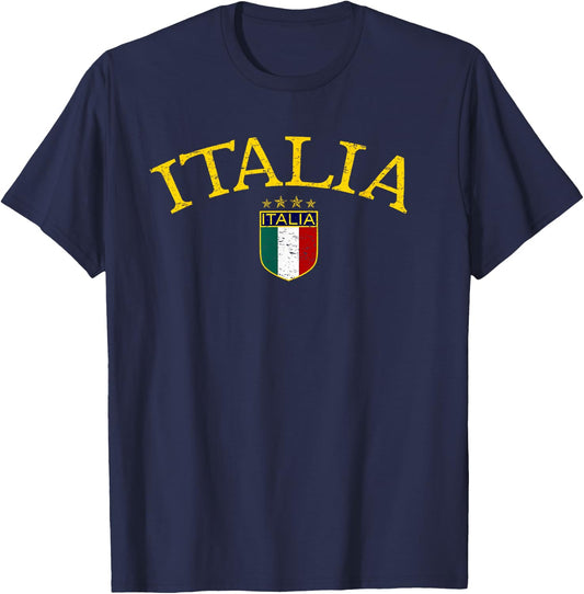 Vintage Italia Soccer T-Shirt - T-Shirt | Navy