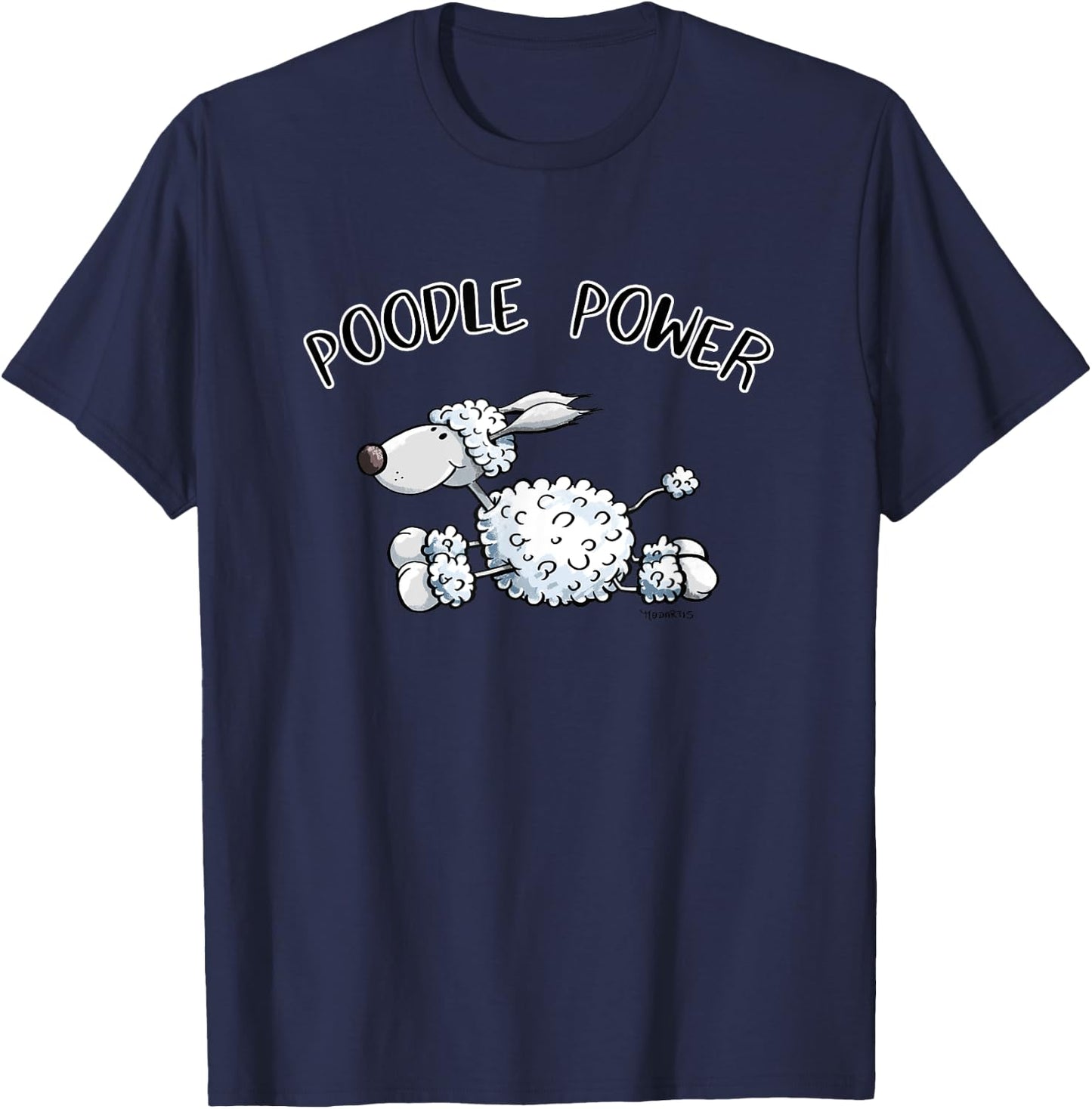 Poodle Power I Dogs Gift Women Kids Men T-Shirt - T-Shirt | Navy