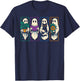 Cute Hippie Ghosts, Funny Ghost with Black Cat Books Plants T-Shirt - T-Shirt | Navy