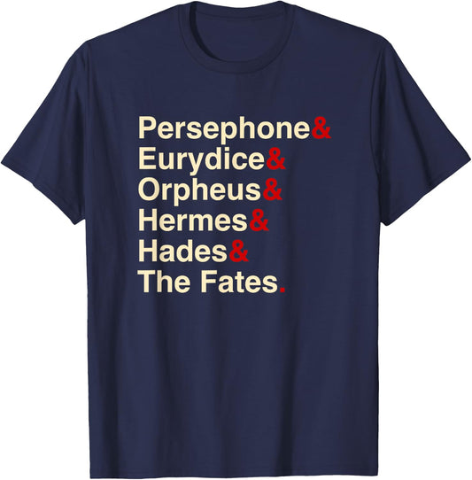Hades, Orpheus, and Eurydice | Musical Theatre Shirts T-Shirt - T-Shirt | Navy