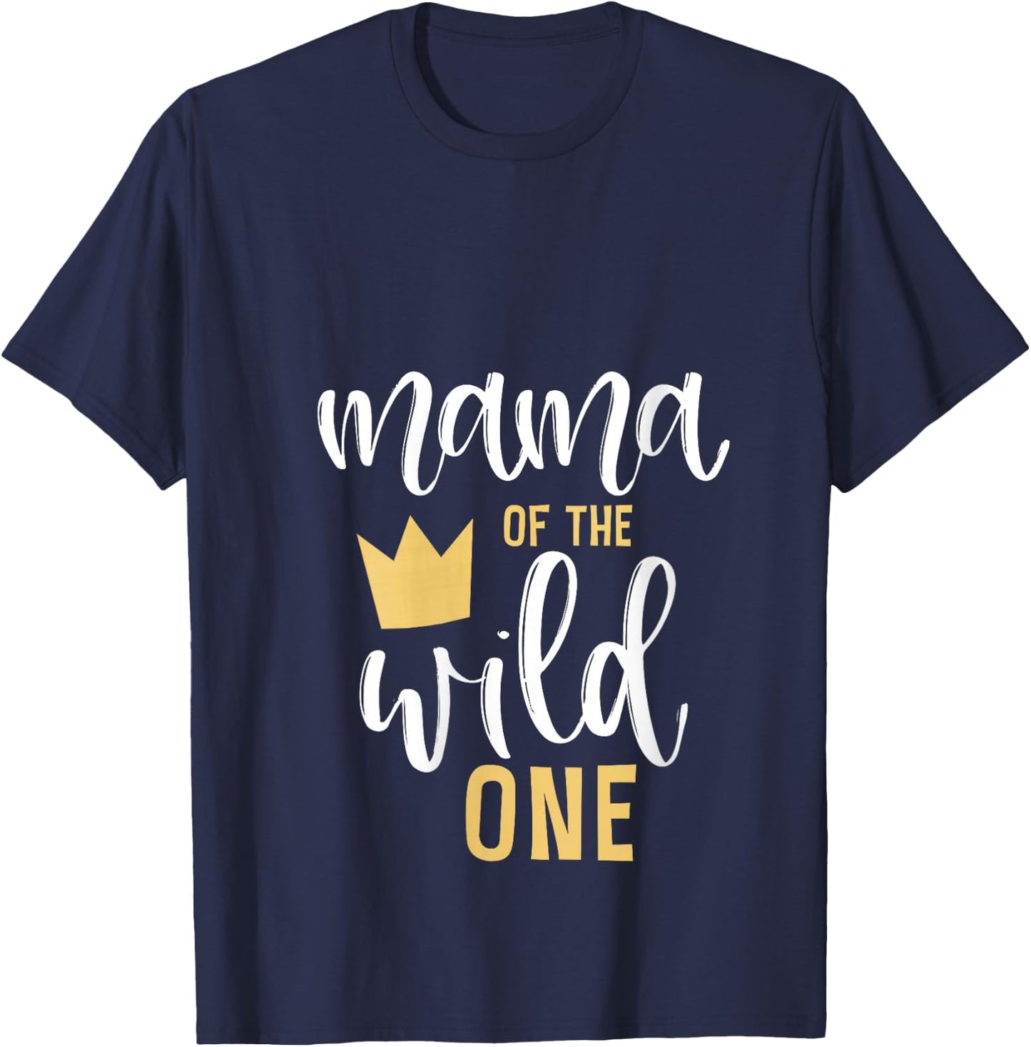Mama of The Wild One 1st Birthday Matching First Thing Mommy V-Neck T-Shirt - T-Shirt | Navy