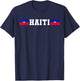 Haiti Vintage Flag Shirt Proud Haitian Men Women T-Shirt - T-Shirt | Navy