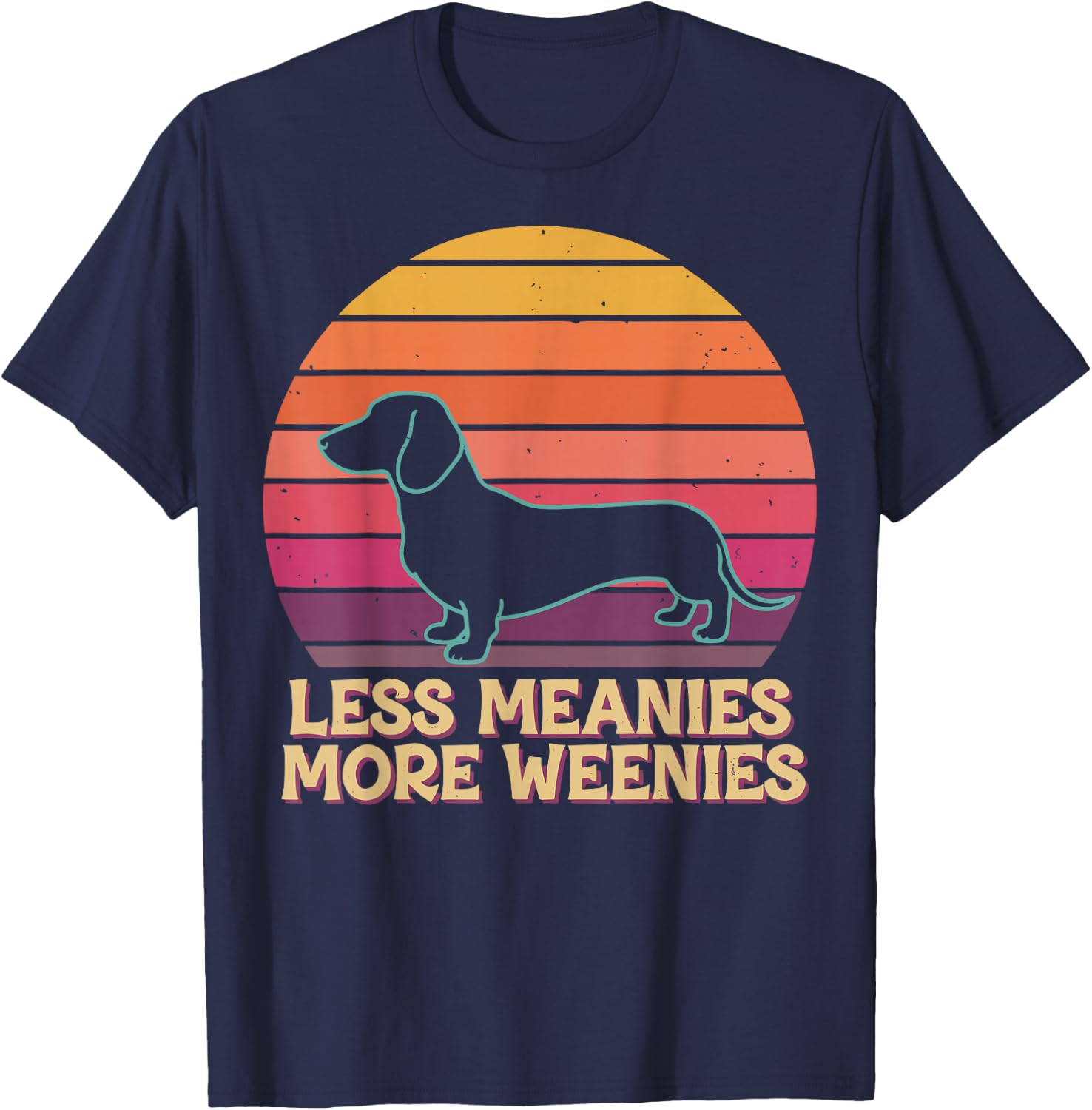 Less Meanies More Weenies T-Shirt - T-Shirt | Navy