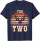 Kids Elk 2 Year Old Birthday Boy Girl 2nd Deer Birthday T-Shirt - T-Shirt | Navy