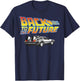Back to The Future 8-Bit Delorean Logo Graphic T-Shirt - T-Shirt | Navy