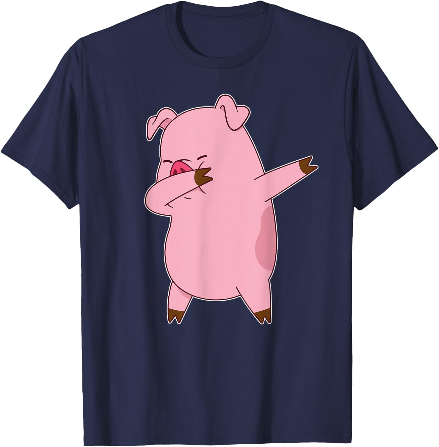 Pig Dabbing Dab Dance Funny Novelty T-Shirt - T-Shirt | Navy
