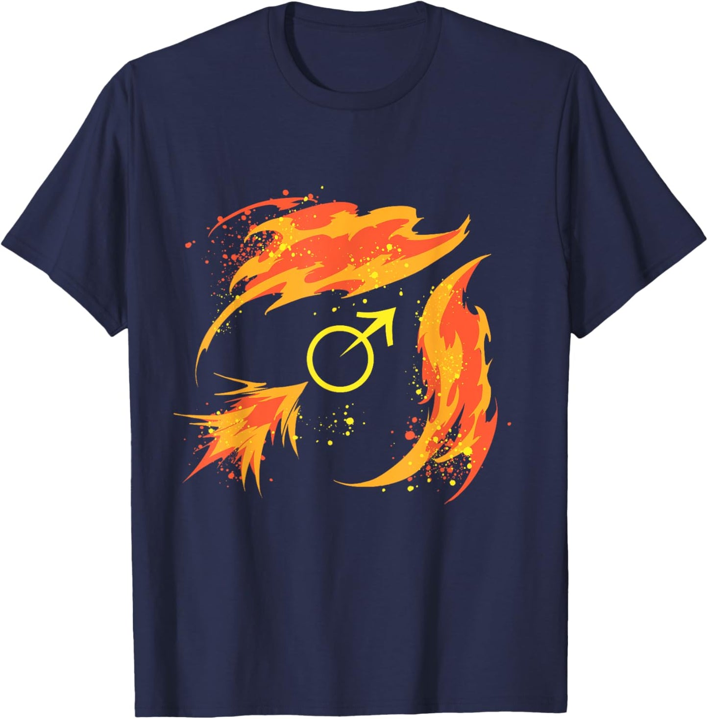 Sailor Fire Bow Mars Symbol Japanese Magical Anime Style T-Shirt - T-Shirt | Navy
