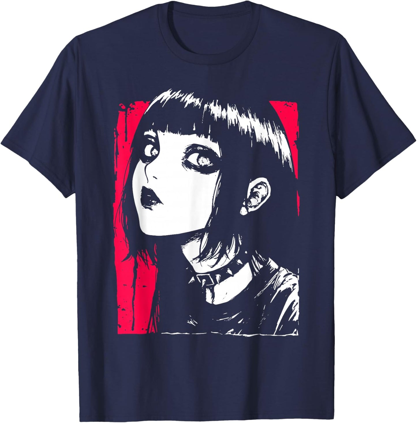 Horror Anime Manga | Japan Japanese Creepy Kawaii Goth Punk T-Shirt - T-Shirt | Navy