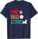 Flyball Dog Sport Flyball Paws Balls Action Flyball T-Shirt - T-Shirt | Navy