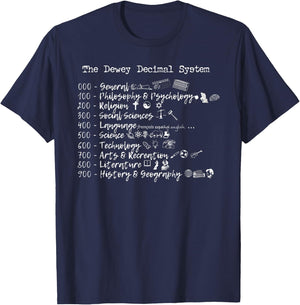 Dewey Decimal T-Shirt - T-Shirt | Navy