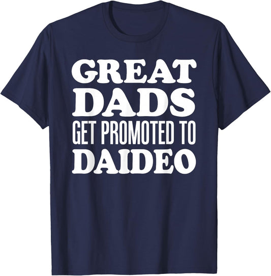 Great Dads Get Promoted to Daideo Irish Grandpa T-Shirt - T-Shirt | Navy