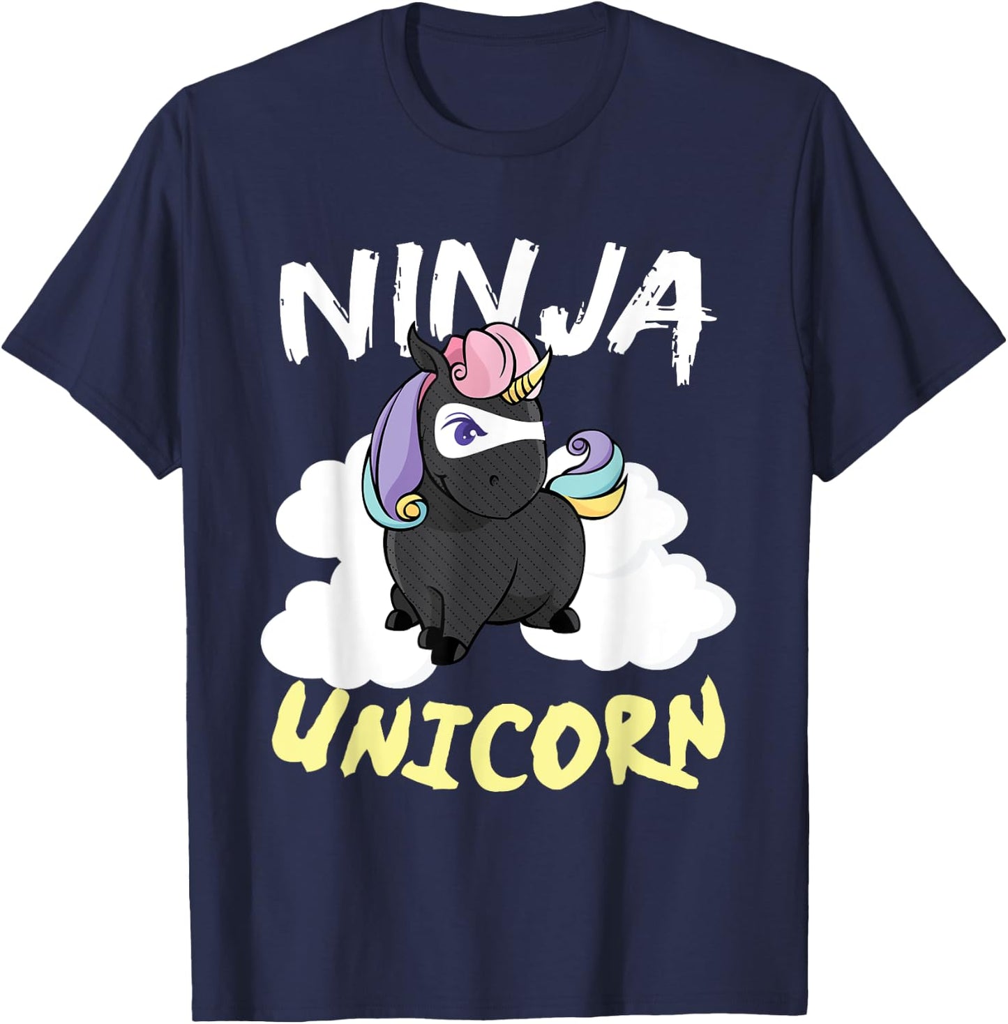 Funny Ninja Unicorn Martial Arts Unicorn Lover Gift T-Shirt - T-Shirt | Navy