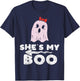 Shes My Boo Cute Matching Couple Halloween Costume Boyfriend T-Shirt - T-Shirt | Navy