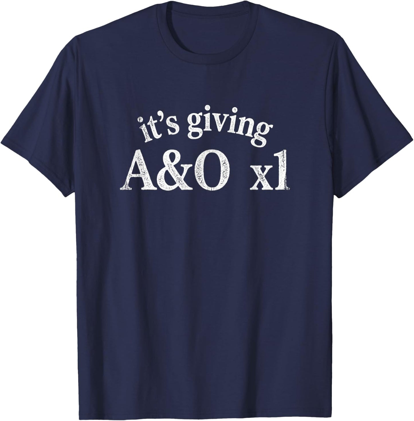 Its Giving A O x1 Funny Nurse Medical Humor T-Shirt - T-Shirt | Navy