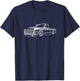 1970-1972 Custom C10 Side Profile Silhouette C10 Truck T-Shirt - T-Shirt | Navy