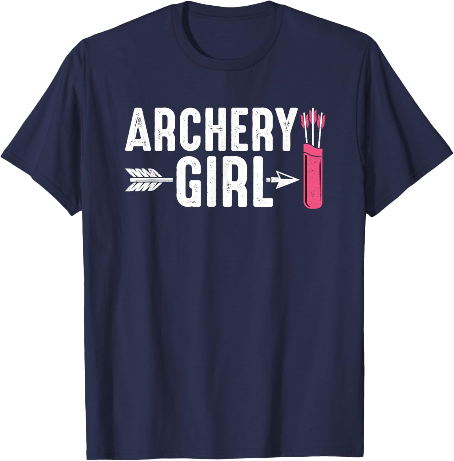 Cute Archery Girl T-Shirt - T-Shirt | Navy