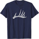 Whitetail Deer Antler Shed Rack Hunting Design T-Shirt - T-Shirt | Navy
