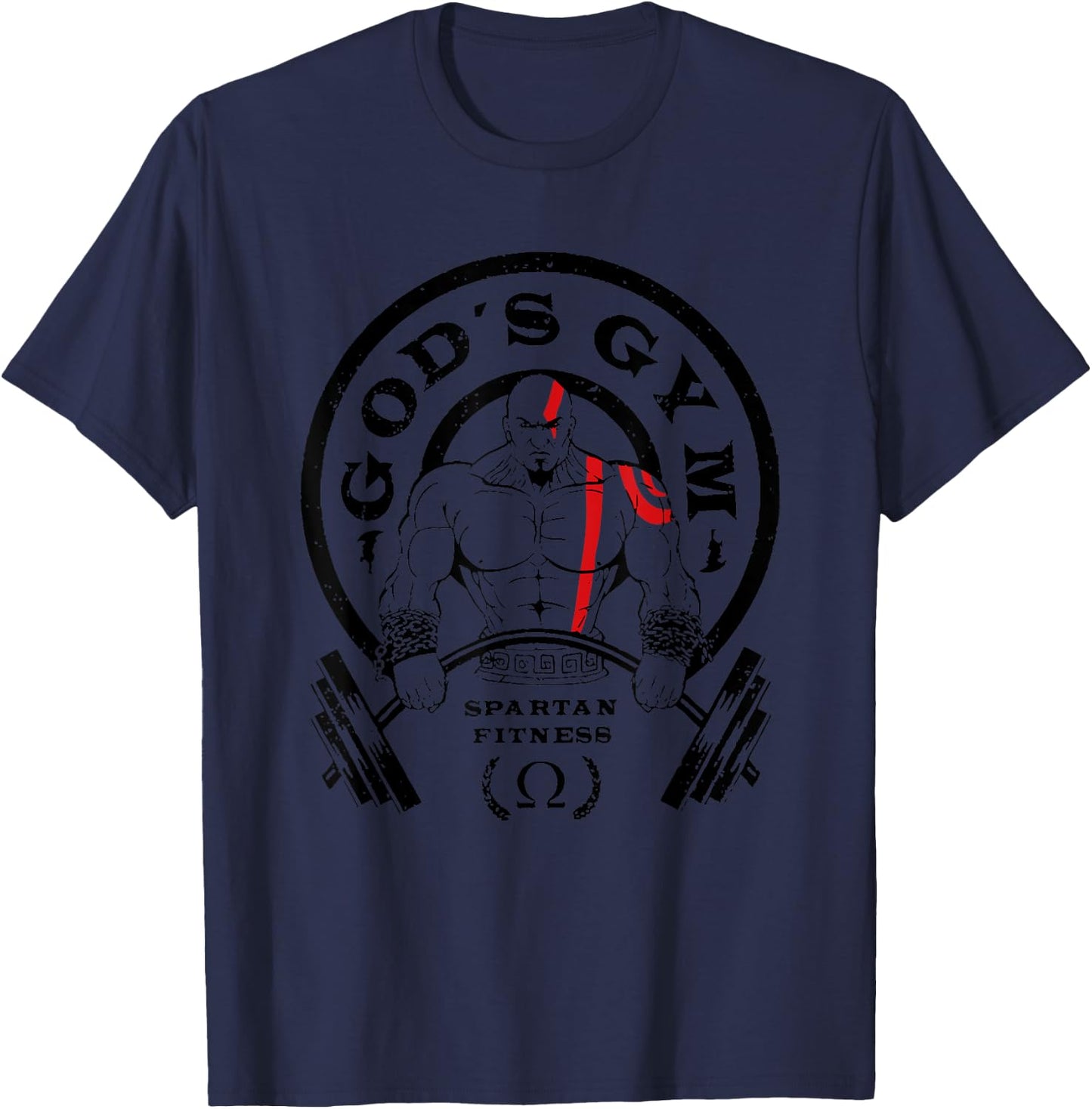 God's Gym Spartan Fitness T-Shirt - T-Shirt | Navy