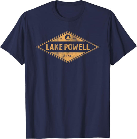 Vintage Lake Powell Arizona Vacation Souvenir Men Women Kids T-Shirt - T-Shirt | Navy