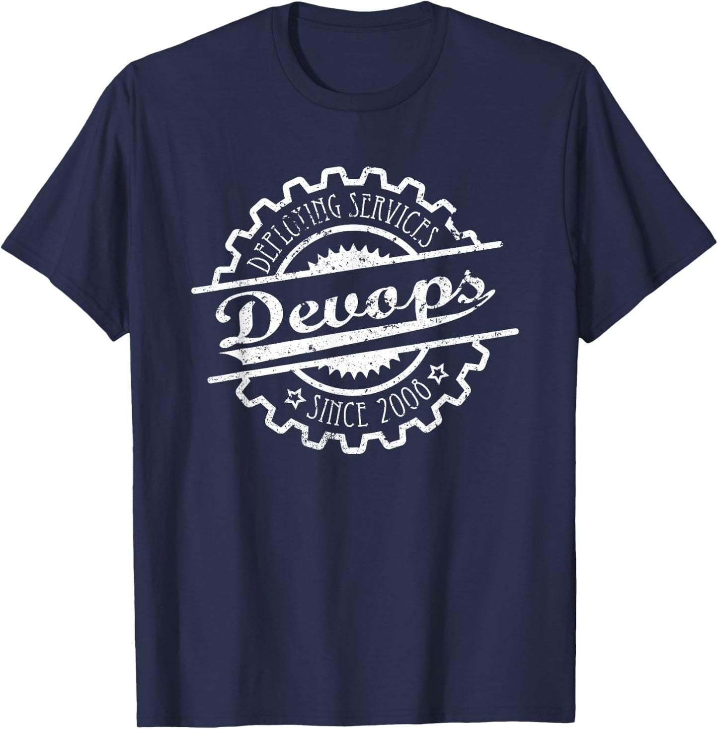 Devops vintage programmer developer open source docker T-Shirt - T-Shirt | Navy