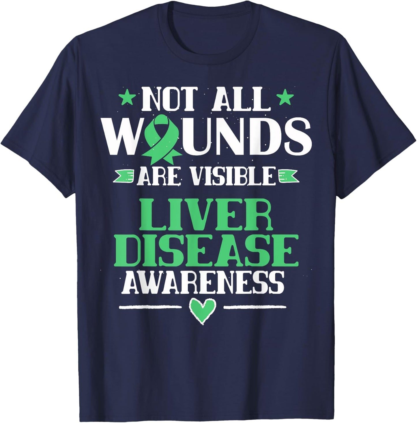 Hepatic Disease Gift Cirrhosis Awareness T-Shirt - T-Shirt | Navy