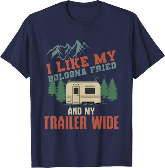 Funny Camper Trailer T Shirt Gift The Redneck Humor Gift T-Shirt - T-Shirt | Navy