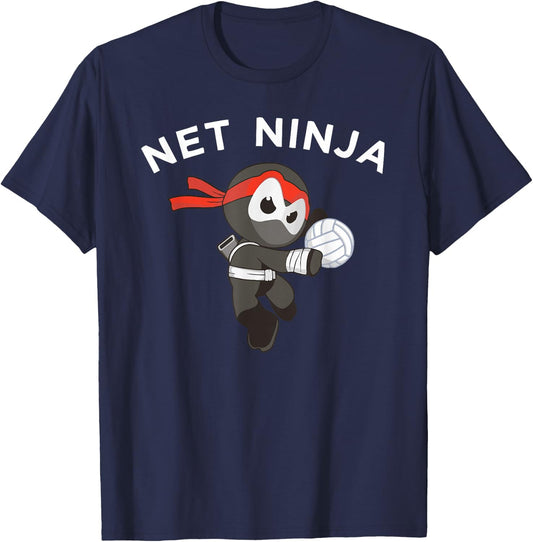 Net Ninja Volleyball Martial Arts Sport T-Shirt - T-Shirt | Navy
