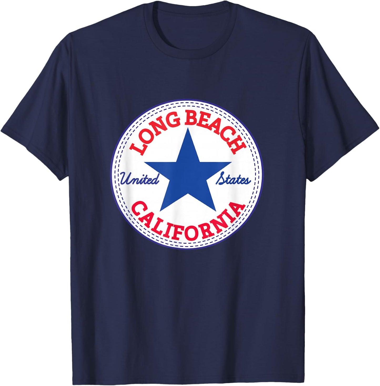 LONG BEACH CALIFORNIA USA United States T-Shirt - T-Shirt | Navy