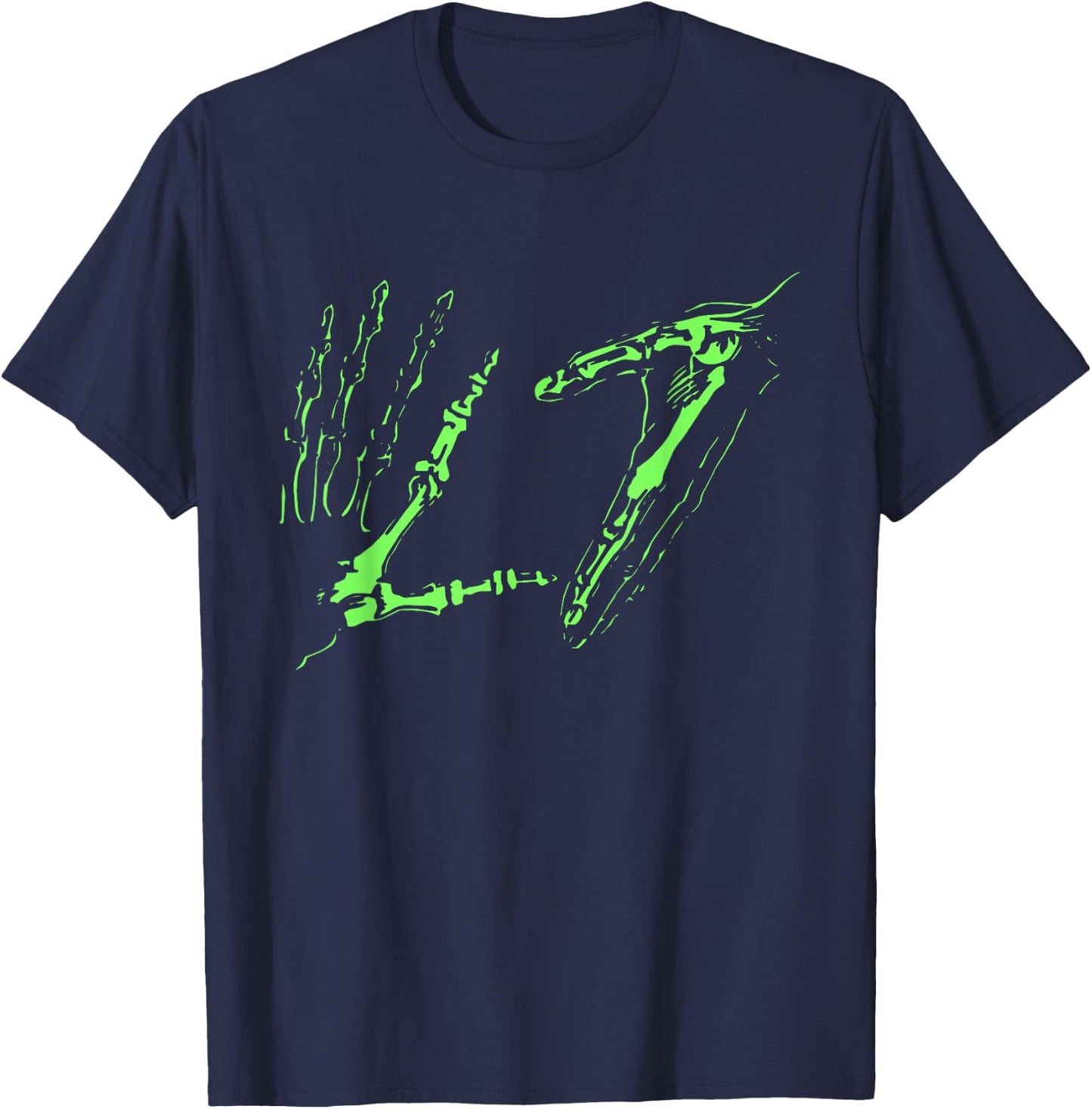 L7 Skeleton Hands T-Shirt - T-Shirt | Navy