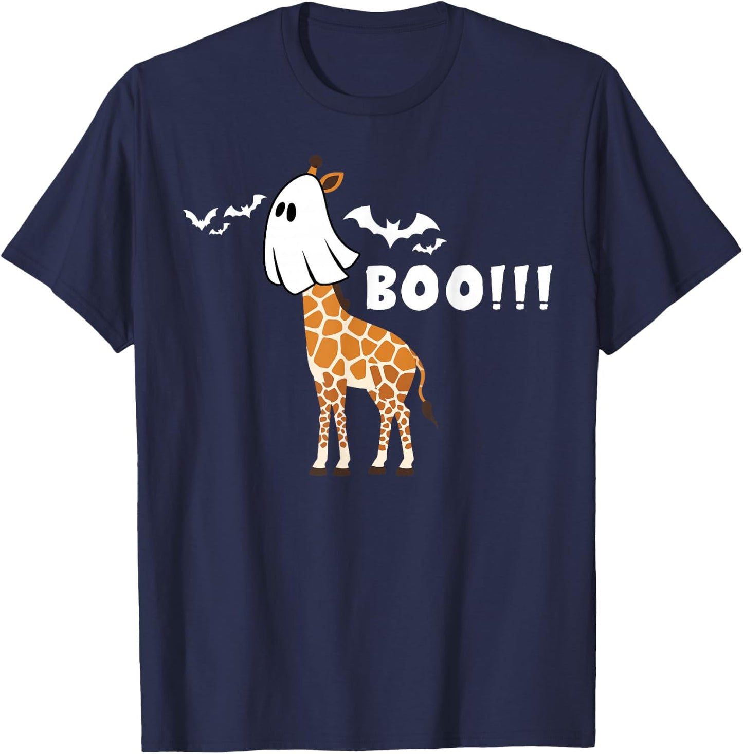 Giraffe Boo Halloween Fun Costume Party T-Shirt - T-Shirt | Navy